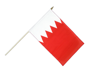 Hand Waving Flag Bahrain - 12x18"