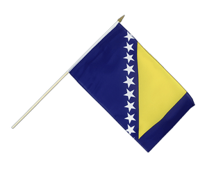 Hand Waving Flag Bosnia-Herzegovina - 12x18"
