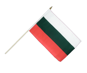 Bulgarie Drapeau sur hampe 30 x 45 cm