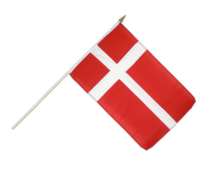 Dänemark Stockflagge 30 x 45 cm