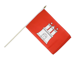 Stockflagge Hamburg - 30 x 45 cm