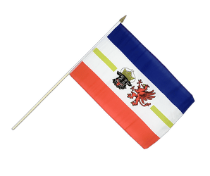 Mecklenburg-Western Pomerania Hand Waving Flag 12x18"