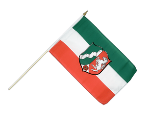 Nordrhein Westfalen Stockflagge 30 x 45 cm