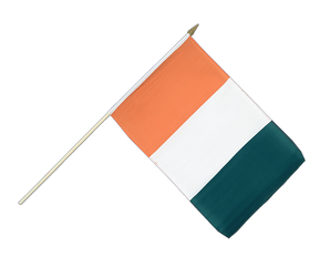 Hand Waving Flag Ivory Coast - 12x18"