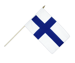 Drapeau Finlande sur hampe - 30 x 45 cm