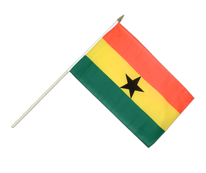 Ghana Hand Waving Flag 12x18"
