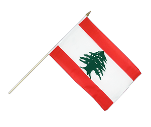 Drapeau Liban sur hampe - 30 x 45 cm