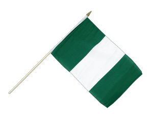 Hand Waving Flag Nigeria - 12x18"