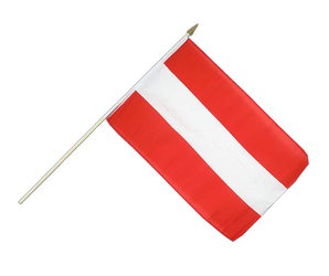 Austria Hand Waving Flag 12x18"