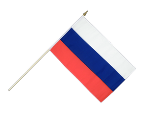 Russia Hand Waving Flag 12x18"