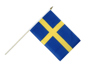 Drapeau Suède 45x30cm - 100% Polyester, Résistant, Avec Cordelettes, Pour Décoration, événements, Support Sportif