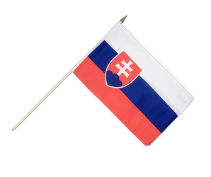 Drapeau Slovaquie sur hampe - 30 x 45 cm