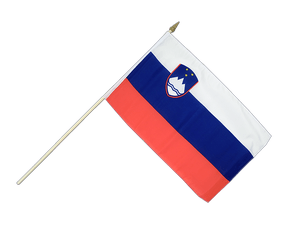 Slovenia Hand Waving Flag 12x18"
