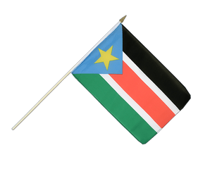 Hand Waving Flag Southern Sudan - 12x18"
