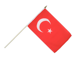 Turquie Drapeau sur hampe 30 x 45 cm