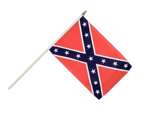 Confédéré USA Sudiste Drapeau sur hampe 30 x 45 cm
