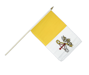 Stockflagge Vatikan - 30 x 45 cm