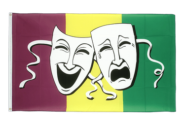Comedy & Tragedy - Flagge 90 x 150 cm