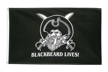 Pirat Blackbeard lives Flagge 90 x 150 cm
