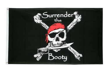 Pirate Surrender the Booty Drapeau 90 x 150 cm