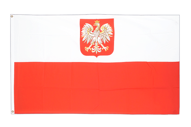 Drapeau Pologne avec aigle - 90 x 150 cm