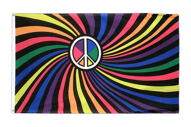 Regenbogen Peace Swirl Flagge 90 x 150 cm