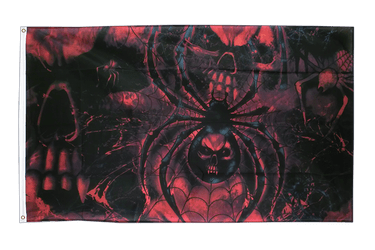 Totenkopf Spinne - Flagge 90 x 150 cm
