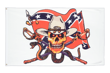 USA Südstaaten Rebel Snake Flagge 90 x 150 cm