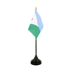 Dschibuti Tischflagge 10 x 15 cm