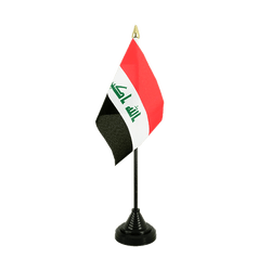 Tischflagge Irak - 10 x 15 cm