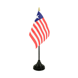 Liberia Table Flag 4x6"