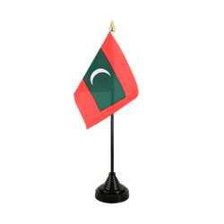 Malediven Tischflagge 10 x 15 cm