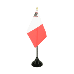Tischflagge Malta - 10 x 15 cm