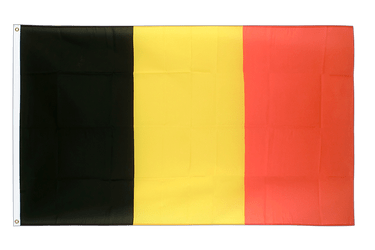 Drapeau De La Belgique 90 X 150 Cm - 100% Polyester, Double Ourlet, 2 œillets Métalliques, Résistant Aux UV