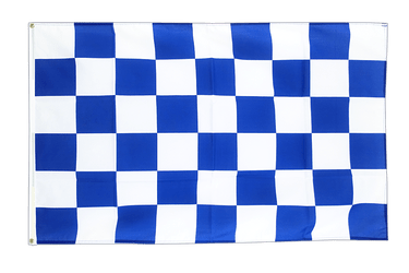 Damier Bleu-Blanc Grand drapeau 150 x 250 cm