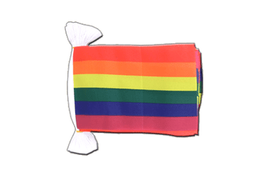 Fahnenkette Regenbogen - 15 x 22 cm