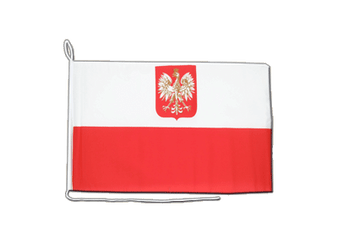Boat Flag Poland with eagle - 12x16"