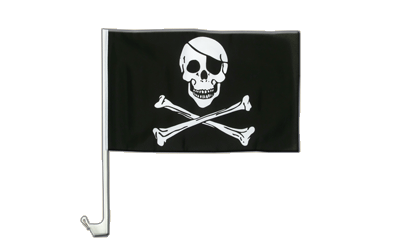 Pirate Skull and Bones Car Flag 12x16"