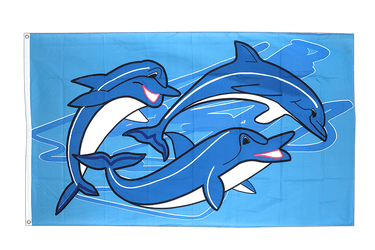 Delfine Flagge 90 x 150 cm