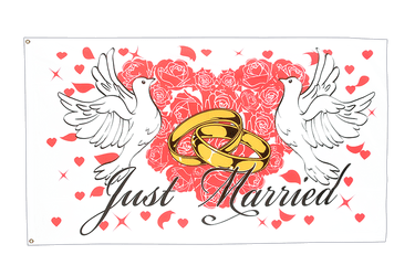 Just Married 3x5 ft Flag