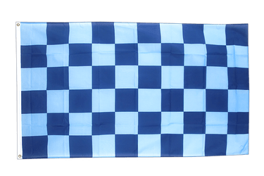 Kariert Blau-Blau - Flagge 90 x 150 cm