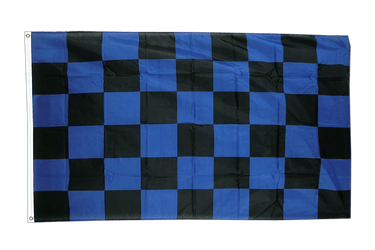 Damier Bleu-Noir - Drapeau 90 x 150 cm