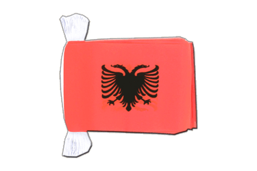 Albanien Fahnenkette 15 x 22 cm