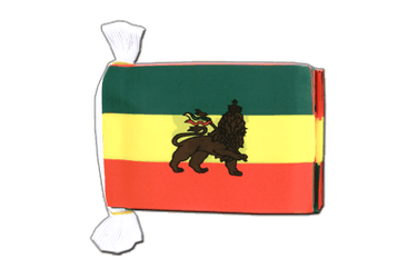 Fahnenkette Äthiopien mit Löwe - 15 x 22 cm