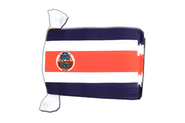 Flag Bunting Costa Rica - 6x9", 9 m