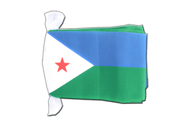 Flag Bunting Djibouti - 6x9", 9 m