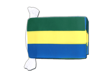 Flag Bunting Gabon - 6x9", 9 m
