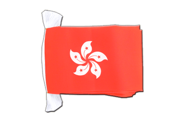 Guirlande fanion Hong Kong - 15 x 22 cm