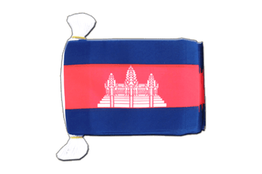 Fahnenkette Kambodscha - 15 x 22 cm