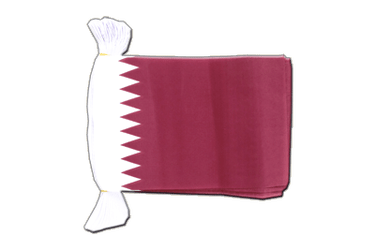 Katar Fahnenkette 15 x 22 cm